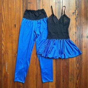 Vintage early 80s rare Fernando Sanchez for Vanity Fair 2 piece lingerie fit XS